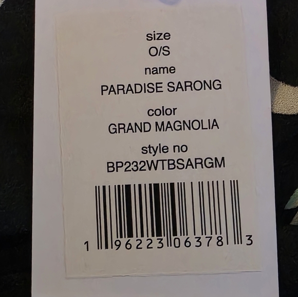 Walter Baker Paradise Sarong In Grand Magnolia OS NWT - Picture 5 of 6